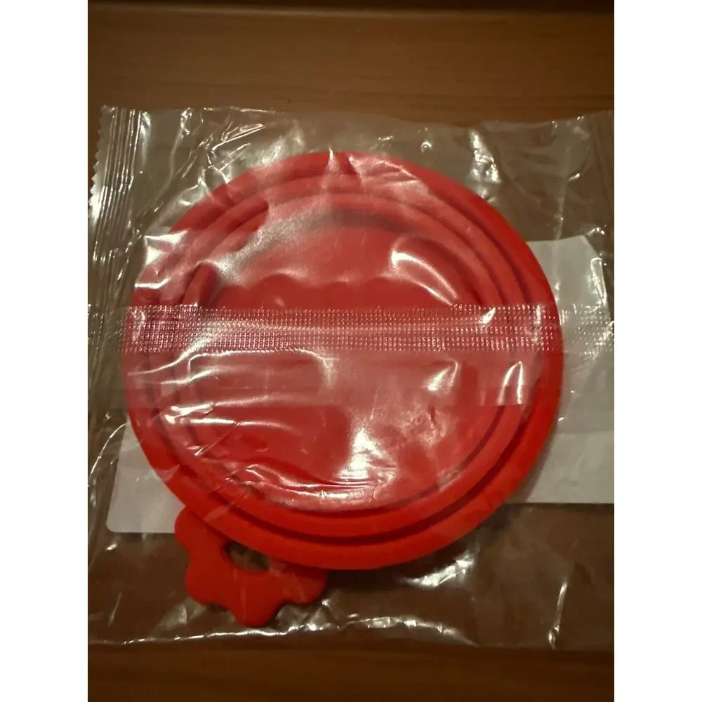3 Pack Pet Food Red Can Covers Universal Can Lids Safe/Silicone Bags Food